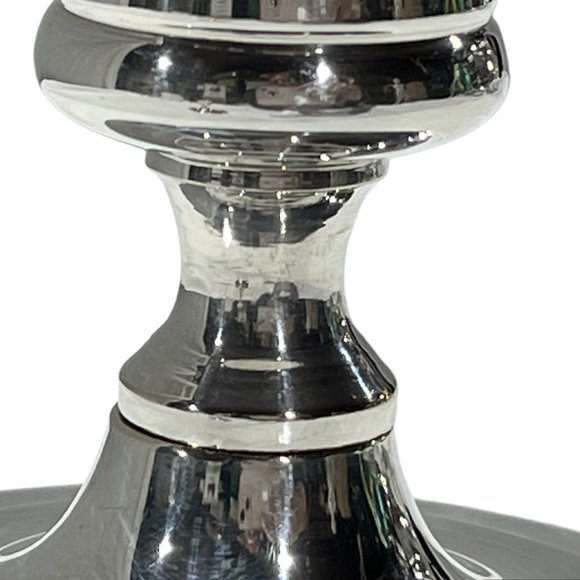 Vintage Silver Plate Candlesticks, Round Base - Set of 2 - Picture 7 of 8